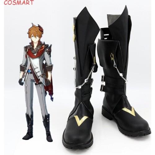 [Customize] Game Genshin Impact Tartaglia Dadaliya Boots Halloween Cosplay Shoes 2021 New
