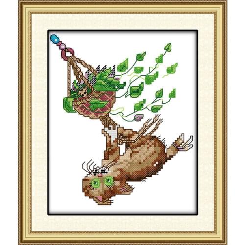 Adventure kitten cross stitch kit cartoon animal cat aida 14ct 11ct count canvas stitches embroidery DIY handmade needlework