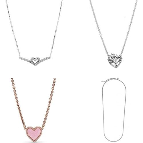 New Classic Vortex, Wishbone, Heart Tree Heart Necklace, Sweet Jewelry For Girlfriend And Wife Romantic Valentines Day Gift