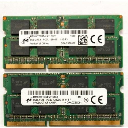 Micron RAMS DDR3 8GB 1600MHz Laptop memory DDR3 8GB 2Rx8 PC3L-12800S-11 notebook memoria ddr3 1600MHz 8gb 204PIN 1.35V