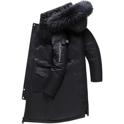 2021 New Down Jacket Men Winter Jacket Fashion Thick Warm Parkas Fur White Duck Down Coats Casual Man Down Jackets Dropshipping