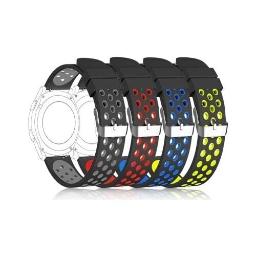 Smart Accessories for Amazfit Stratos 3 Strap 22mm Band for Xiaomi Watch 1 2 Amazfit Pace Replacement Strap Double Color