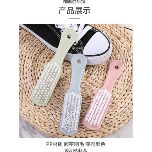 Shoe Brush Plastic Shoe Nordic Three Color Shoe Brush Soft Hair Cleaning Brush Decontamination Laundry Brush Simple Shoe Brush