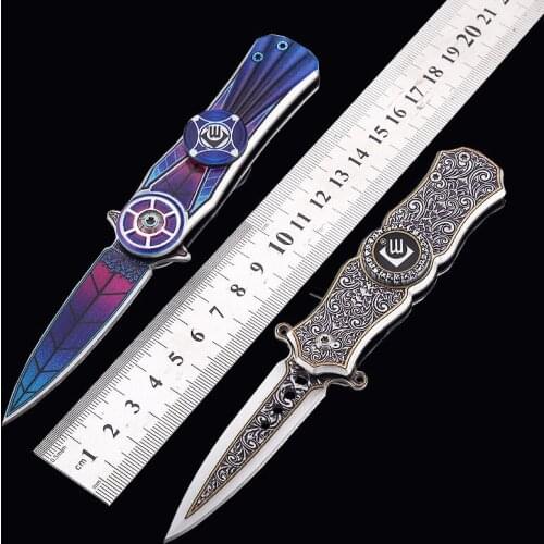 XLTOWN Fingertip gyro folding knife outdoor multi-function survival tool camping self-defense knife home fruit knife