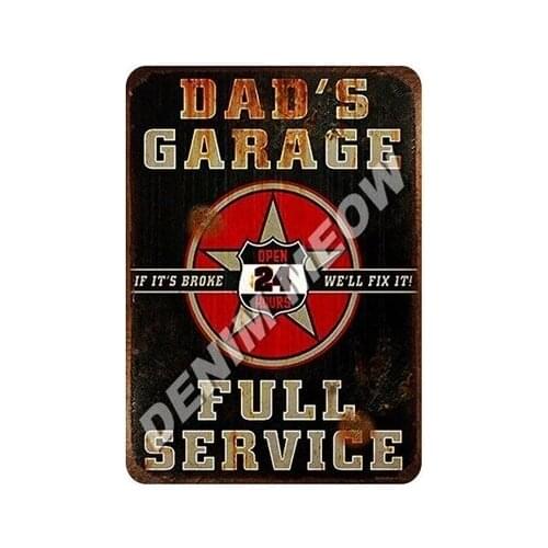 Vintage Welcome To Garage Metal Tin Signs Classic Car Full Service for The Garage Club Pub Decoration Motor Oil Art Poster WY15