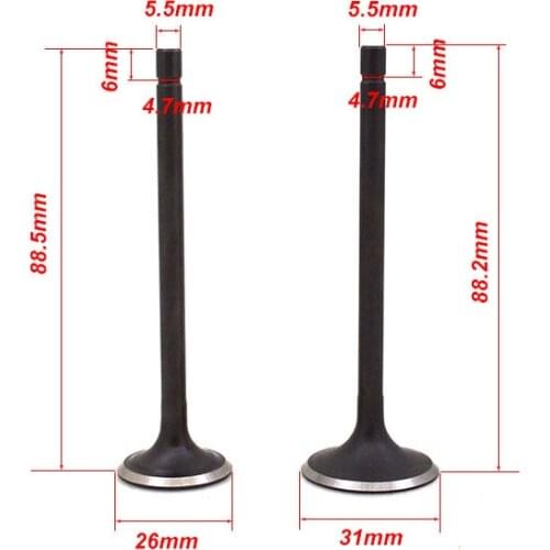 Motorcycle Engine Valve Intake Exhaust Stem Valve For FXD125 SYM WOLF RS125 FOSTI 125 FXD 125 125cc Engine Spare Parts
