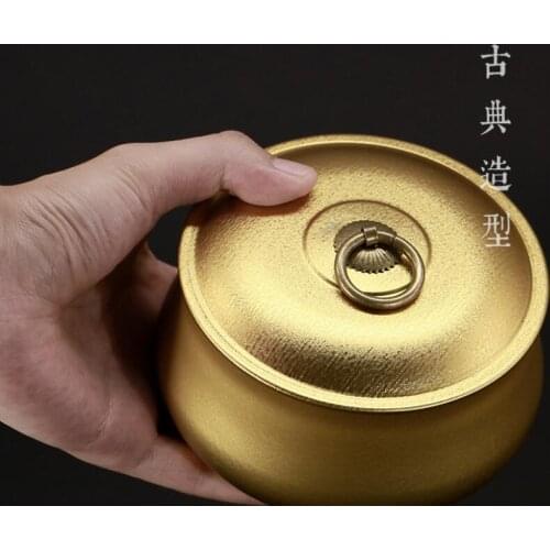 High-grade tea tin small sealed metal can new special-shaped 125g tea gift tin box packaging universal empty cans