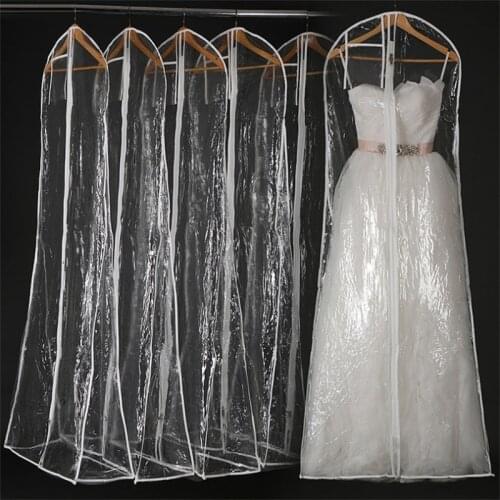 Transparent Mesh Yarn Wedding Dress Dust Cover with Zipper Bride Gown Storage Bag Garment Clothing Case clothes Dustproof Cover
