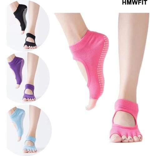 Toeless Non Skid Sticky Grip Yoga Socks for Women Anti Slip Lady Gym Fitness Sports Pilates Professional Dance Sock