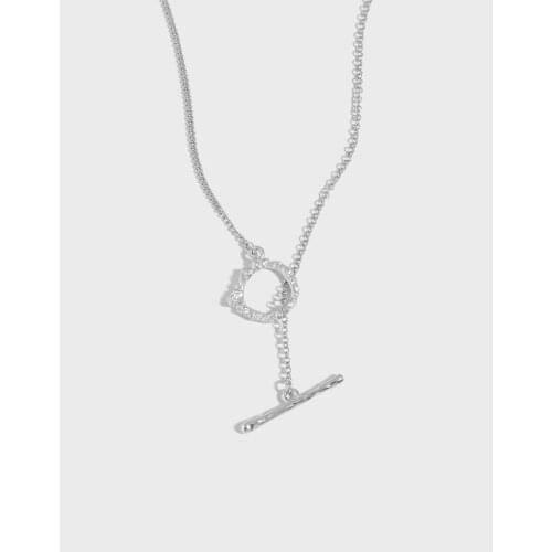 SHANICE S925 sterling silver Clasp Choker Necklaces Chain Necklaces for Women Minimalist OT Buckle Necklace Hot Jewelry Punk