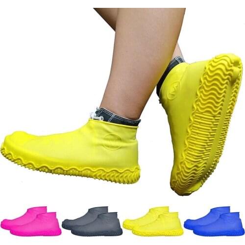 1 pair Waterproof Silicone Shoe Covers Unisex Cycling Anti Dust Boots Shoes Cover Protector for Outdoor Rainy Days Accessories