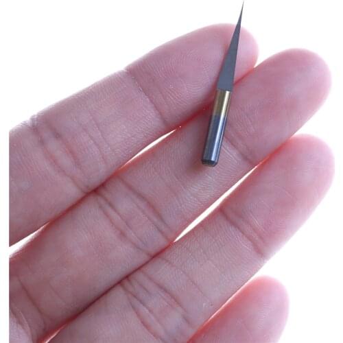 10Pcs 3.175mm Carbide PCB Engraving Bits CNC Router Tool 10 Degrees 0.1mm