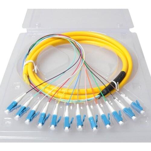 12 Cords 1.5 Meter LC UPC SM Single Mode Bundle Optic Fiber Optic Pigtail