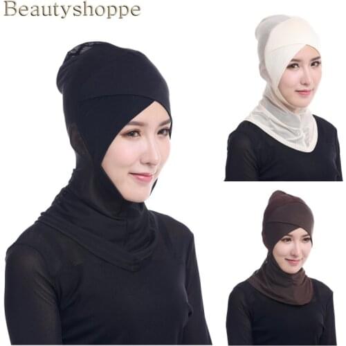 12 Pieces Multicolor Chic Lady Modal Hijab Summer Casual Adult Solid Scarf Hijabs Islamic CapNinja Neck Cover Muslim Underscarf