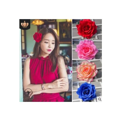 120pcs/lot DIY Simple Fabrics Multi Background Flowers Hair BB Clips Rose Bride Hair Claws Hair Styling Tools Accessories HA881