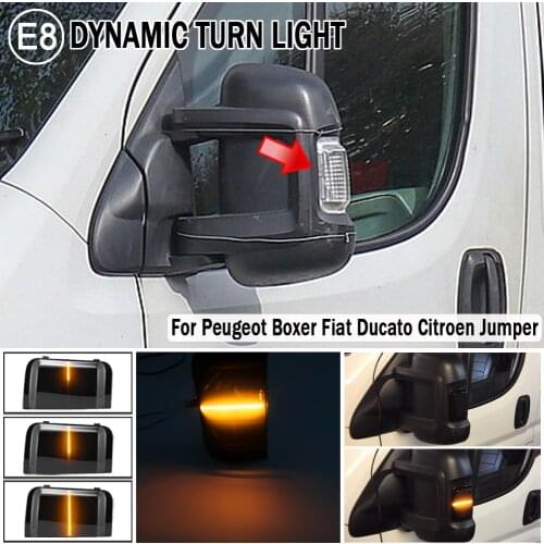 2pcs For Peugeot Boxer Citroen Jumper RELAY RAM PROMASTER Fiat Ducato Dynamic Turn Signal LED Blinker Side Mirror light