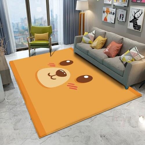 2021 Non-Slip Children Flannel Carpet Baby Hand Print Carpet Baby Play Mat Fashion Cute Carpet Children Pattern Bear Comfortable