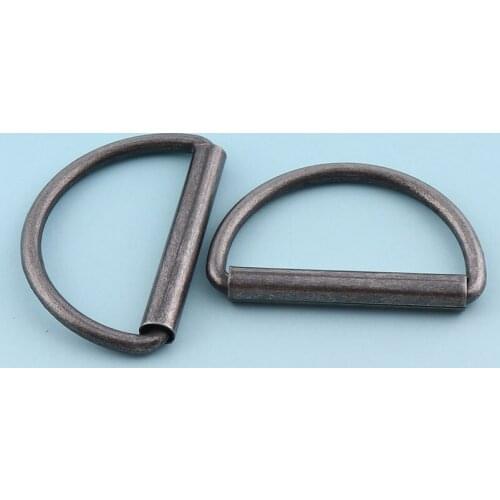 6pcs 32mm Metal D Rings Gunmetal d Buckles Flat D Rings Belt Strap Buckles Bag notions Strong D rings