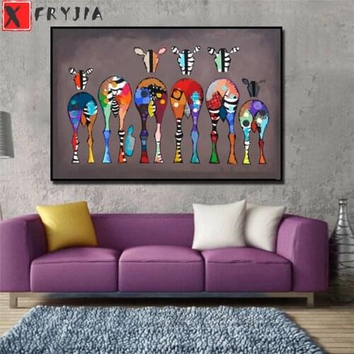 Diamond Embroidery Funny doodle animal art Picture Of Diamond Painting Full Square round drill Mosaic Cross Stitch Wall Art