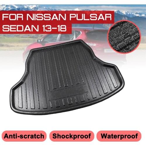 Car Floor Mat Carpet Rear Trunk Anti-mud Cover For Nissan Pulsar Sedan 2013 2014 2015 2016 2017 2018