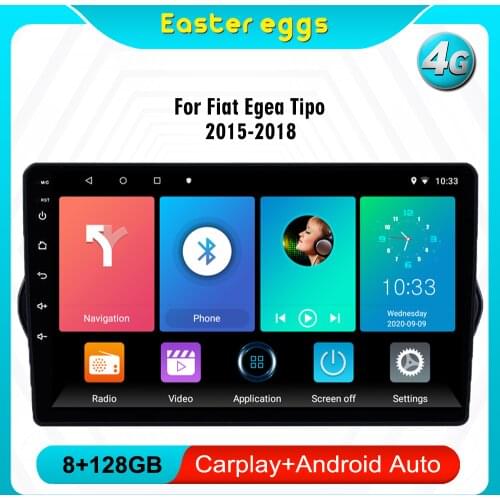 For Fiat EGEA TIPO 2015-2018 9 Inch 2 Din Android 8.1 Car Multimedia Player Wifi Navigation GPS Autoradio Head Unit Stereo