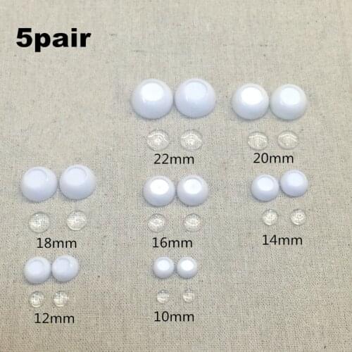 Free shipping 5pairs/lot Doll accessories SD bjd eyes 8mm 10mm 12mm 14mm 16mm 18mm 22mm acrylic pressure materials azone momok