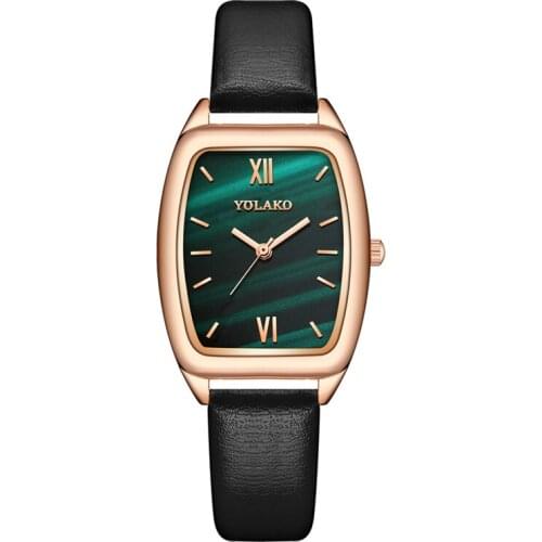 Vintage Leather Women Watches Luxury Fashion Square Design Ladies Wristwatches Casual Small Female Quartz Clock Zegarek Damski