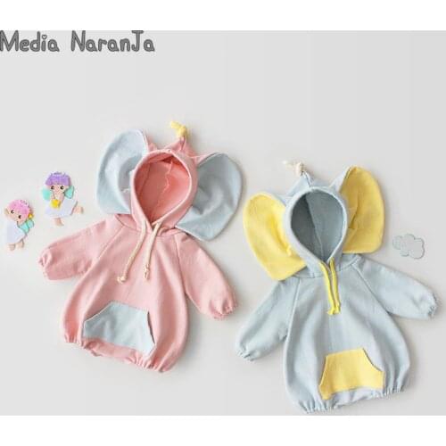 Baby romper children clothing spring long sleeve elephant Costume baby big ears animal outfits photography clothing