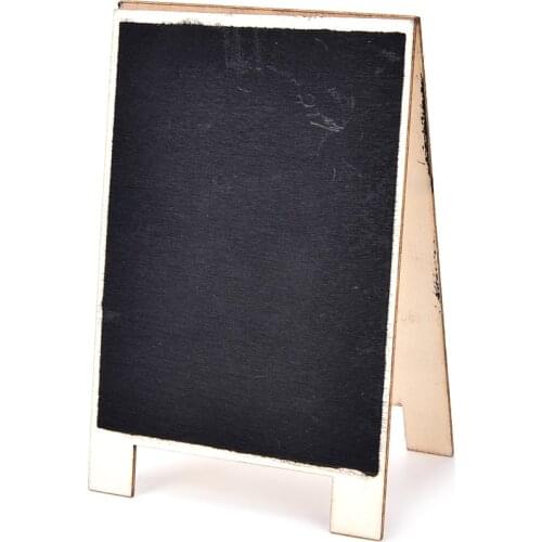 DIY Wooden Place Card Holder Table Number for Wedding Event Party Valentine Day Favor Vintage Mini Wood Chalkboard Blackboard