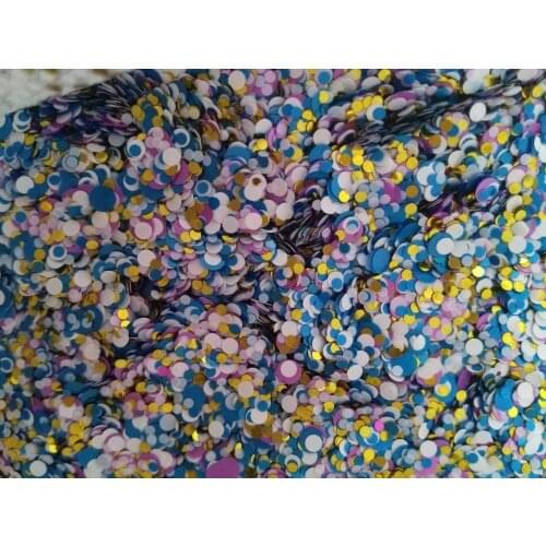 Blue White Gold pink 100g Paille Ultrathin Sequins Mixed Nail Art ROUND Shapes Confetti Sequins Acrylic Round Nail Glitter 12