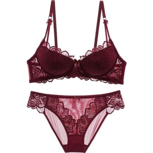 New 2020 Women Lingerie Bra Set Underwear Transparent Temptation Sexy Underwear Set For Female High Waist Bra & Brief Set