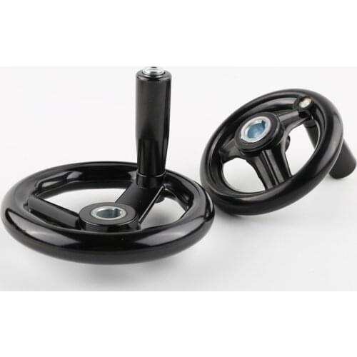 Round Bakelite Milling Machine Lathe CNC 3D Printer Spoked Hand Wheel 3 Hand Wheel 12*100mm/12*125mm/16*160mm/18*200mm/20*250mm