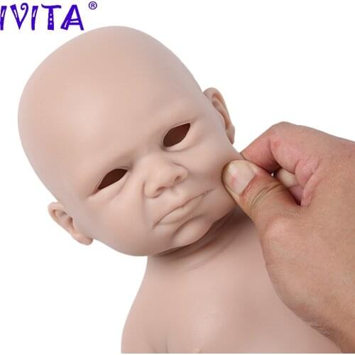 IVITA WG1524 50cm 3800g Full Body Silicone Reborn Baby Dolls Unpainted Unfinished Lifelike Soft Doll for Children DIY Toys Gift