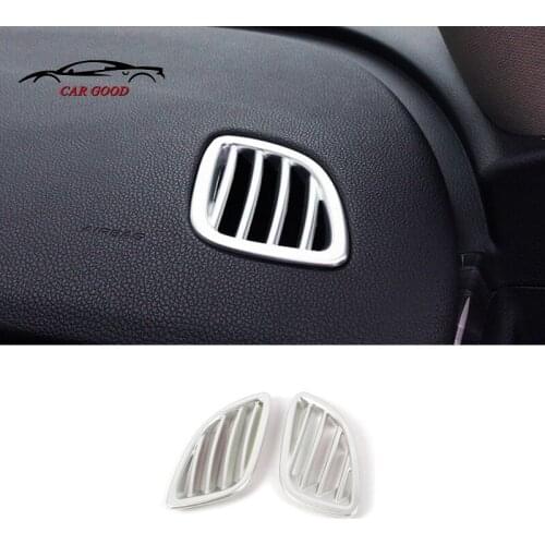 2PCS ABS Matte Car Dashboard Front Small Air Conditioner Outlet AC Vent Cover Trim styling for Buick Encore Opel Mokka 2016 2017