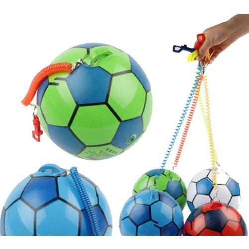 20cm PVC Inflatable Training Soccer with Chain Swimming Pool Football Play Water Game Balloons Beach Party Sport Kids Toys