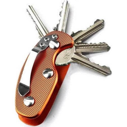 Key Holder Aluminum Alloy Keychain Flexible Key Holder Clip Aluminum Clip Keys Organizer Bag Wallet Folder