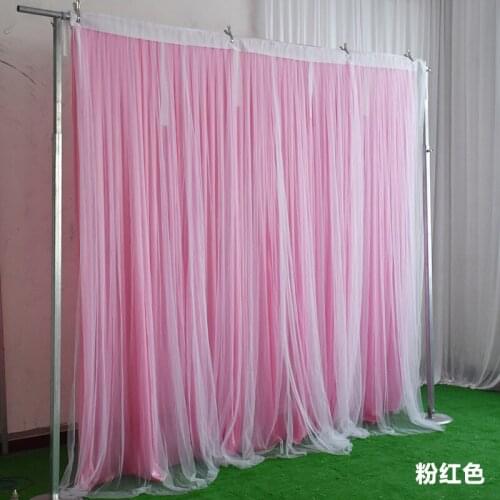 New 3MX6M white Double Layer Wedding Birthday backdrop curtain photo booth door party Christmas Decor