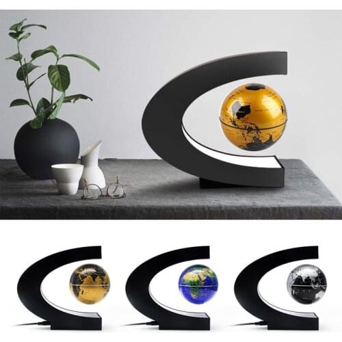 Office Home Decoration Terrestrial Globe Cool Lighting lamp Magnetic Levitation Globe Night Light Floating World Map Ball Lamp
