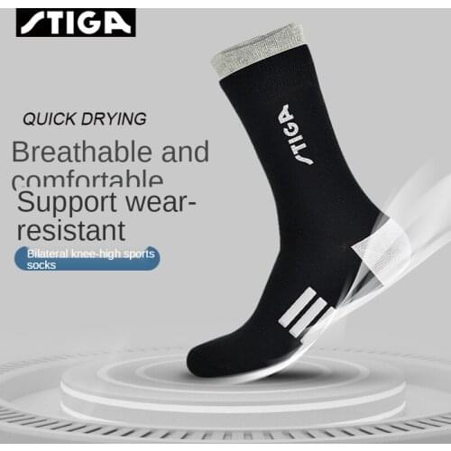 Original 3 Pairs stiga Socks Sport mid Sock Men Women table tennis badmintonTowel Bottom Socks