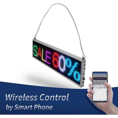 P5 RGB Color DC5V Smart Phone WIFI Control Advertising Messages Moving Scrolling Indoor Mini LED Display Board for Bank / Office