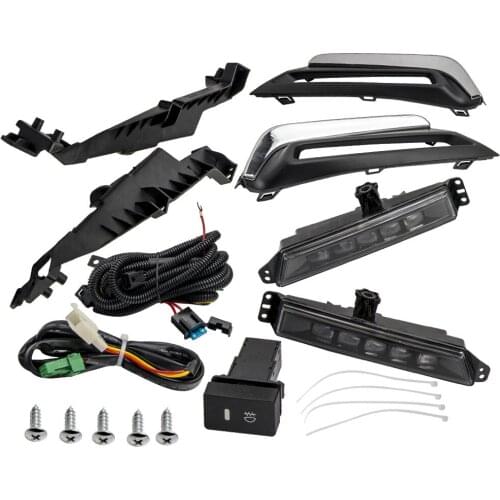 Pair Bumper DRL LED Daytime Running Fog Light Lamp For Honda CR-V CRV 2017-2018