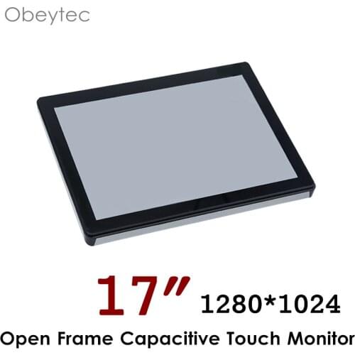 17" plastic case capacitive touch monitors with 10 points, HDMI display, 1280*1024, 250nits, OB-OPM170