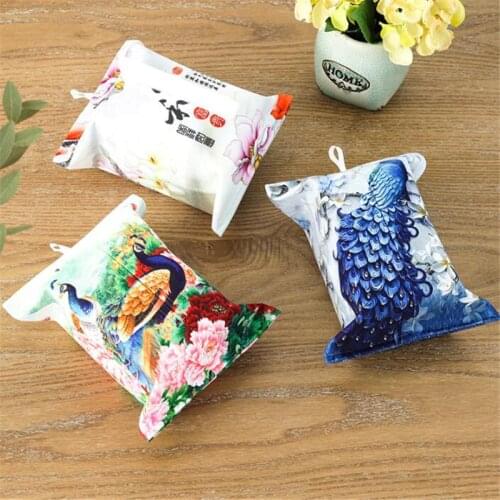 Poylester Paper Case Seat Back Hanging Storage Tissue Case Box Car Cloth Tissue Box Pumping Paper Box