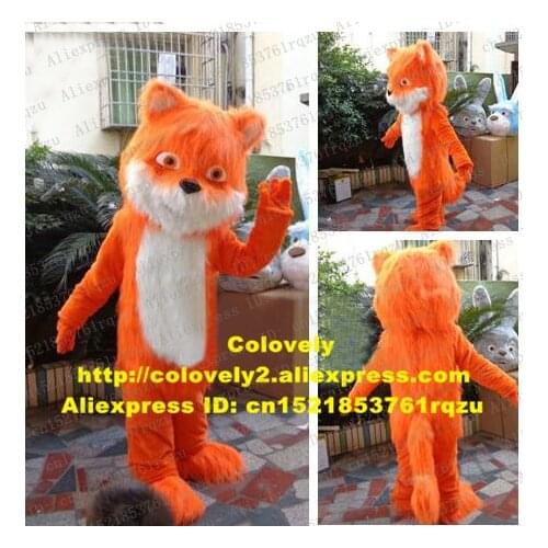 Agreeable Orange Wildcat Wild Cat Caracal Ocelot Fox Mascot Costume Cartoon Character Mascotte Long Fur White Belly Ears ZZ1346