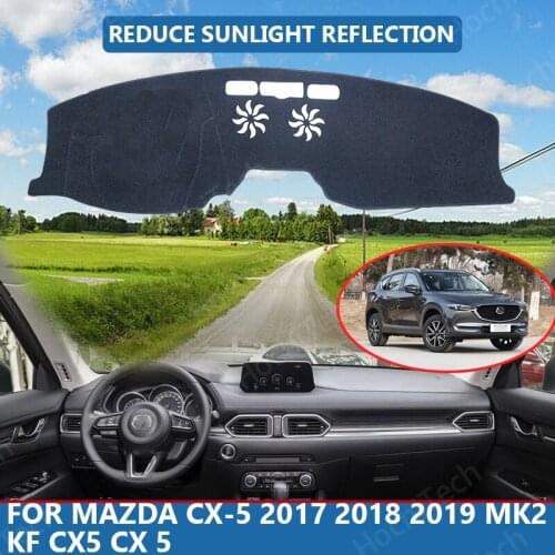 Anti-Slip Anti-UV Mat Dashboard Cover Pad Dashmat Protect Carpet for Mazda CX-5 2017 2018 2019 MK2 KF CX5 CX 5 Accessories
