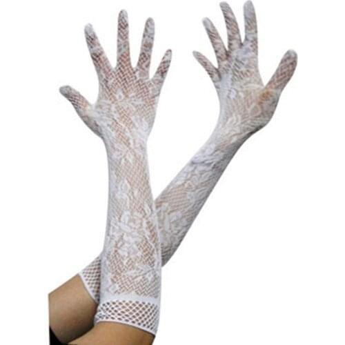 Transparent Lace Hollow Out High Elastic Glove Lace Mesh Glove Sex Accessories Toys For Woman Erotic Bdsm Bondage Adult Games