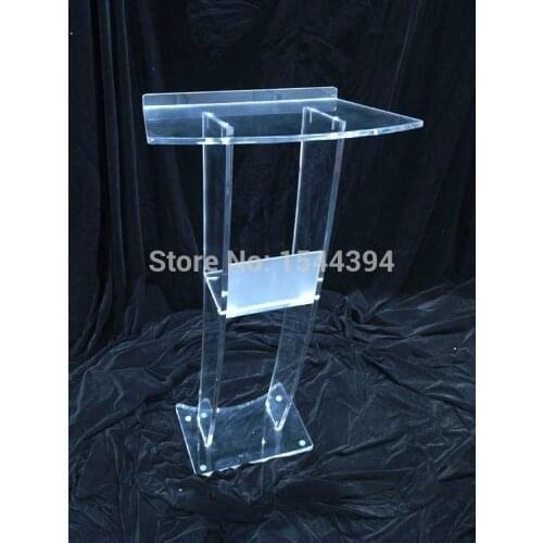 Clear acrylic podium/clear acrylic furniture Hot Sell Simple solid European Design Factory Sell Clear acrylic podium