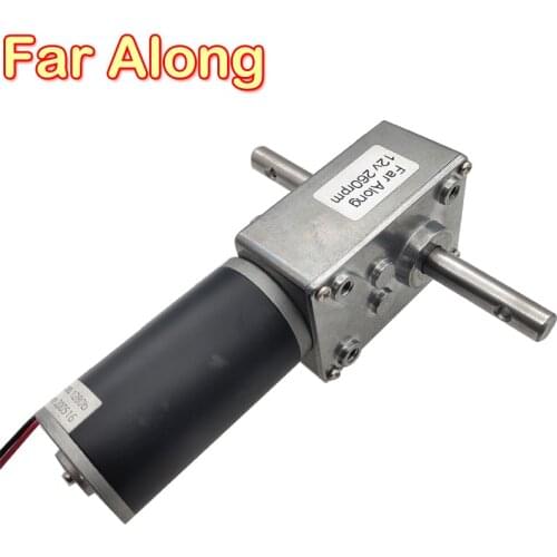 High Torque DC Worm Geared Motor 12V 24V 12 To 470RPM With Adjustable Speed Reversible Metal Gears Use For Automatic Drying Rack