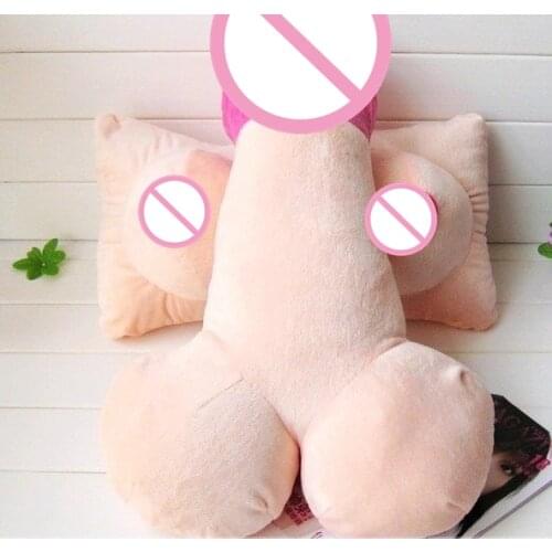 Sex pillows penis and boobs big funny sex toys gift breast cock Prank gifts