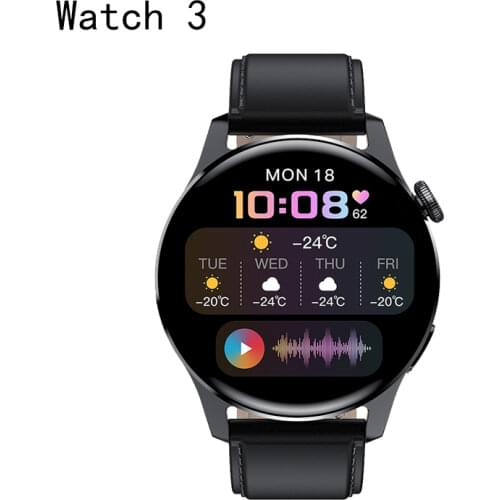 2021 New Full Touch Smart Watch Heart Rate Monitoring Music Play Men Bluetooth Call Waterproof Smart Watches PK Huawei Watch 3